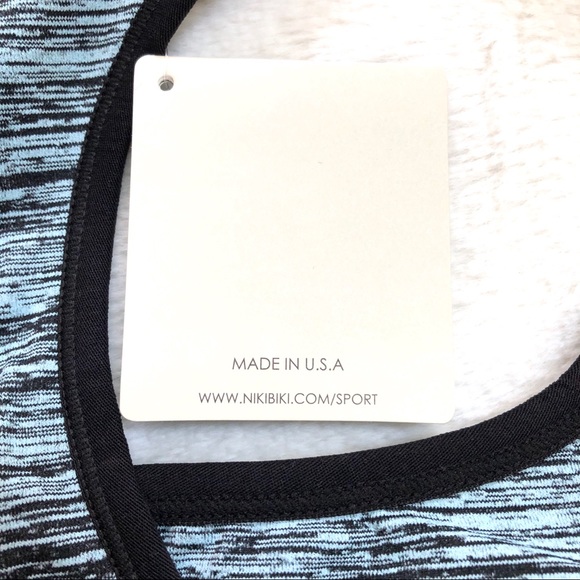 Nikibiki Racer Back Sports Bra Aqua Marin Size M/L - Picture 7 of 10